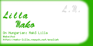 lilla mako business card